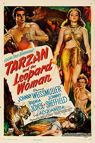 PostersAndCo ™ Tarzan Leopard Woman Film Ridl-Poster/Reproduction HQ 40x60cm d'une Affiche Cinéma