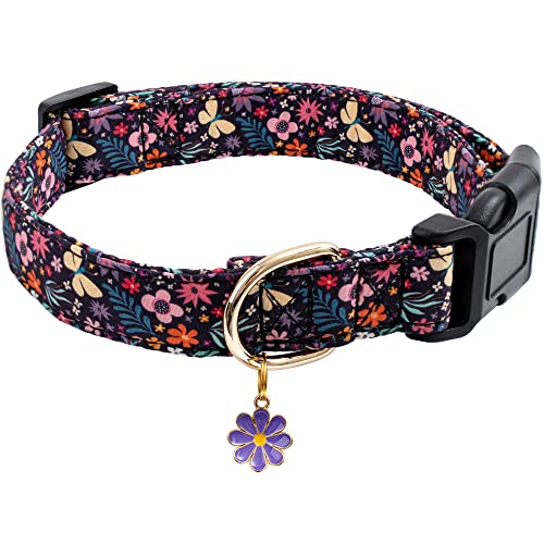 Floral Dog Collar 9 Cotton Designer Dogs Collar Cute Flower Dog Collars for Girl ...