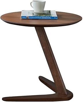 End Tables Home Side Table Furniture Round Coffee Table for Living Room Small Bedside Table Design End Table Sofaside Minimalist Small Desk Color Brown