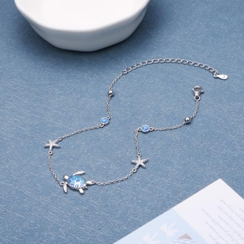 Image of S925 Sterling Silver Anklet for Women Adjustable Plus Foot Ankle Bracelet