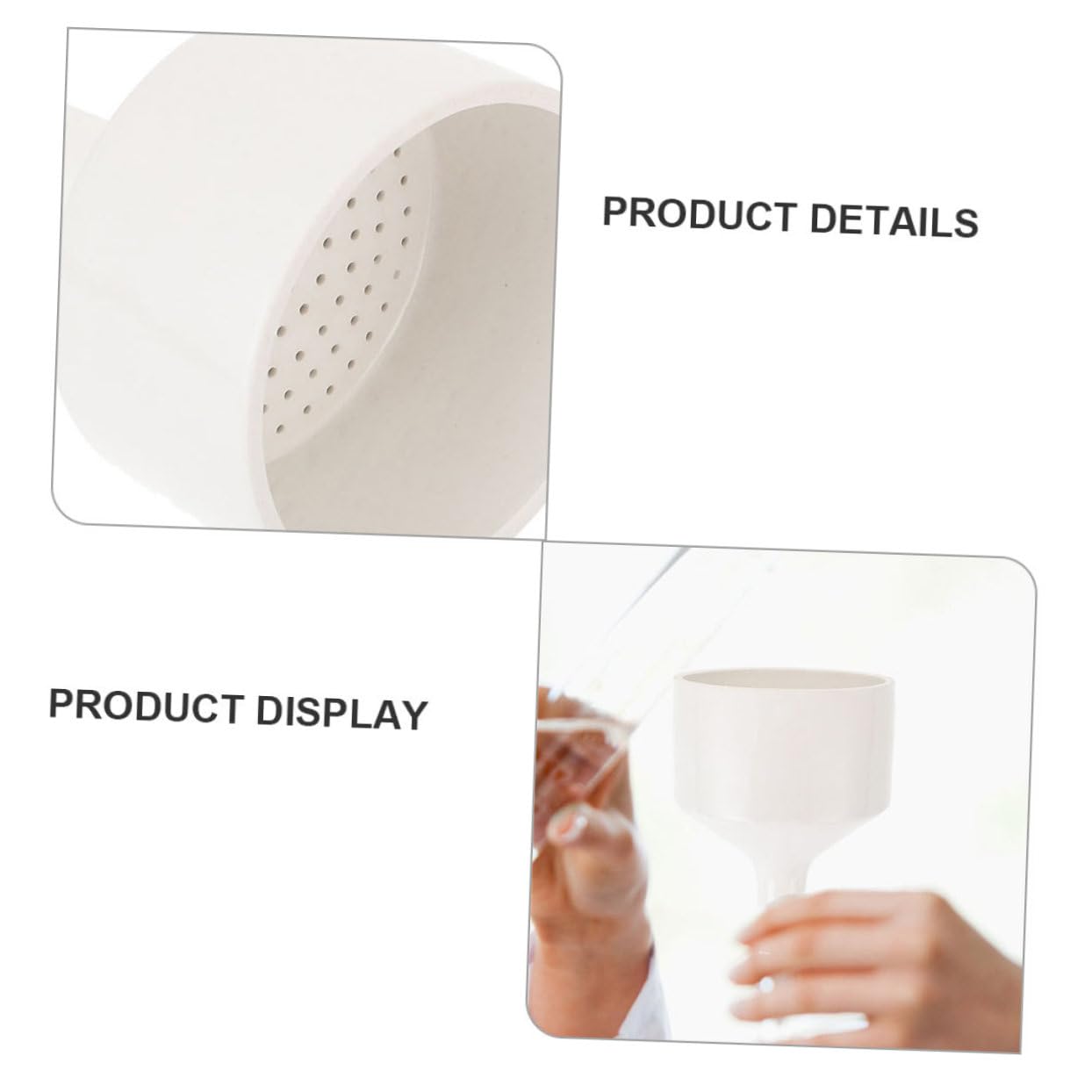 MAGICLULU Embudo Buchner y Pulido para Laboratorio de Cerámica Blanco Ecológico y Filtración Precisa Adecuado para Experimentos Científicos