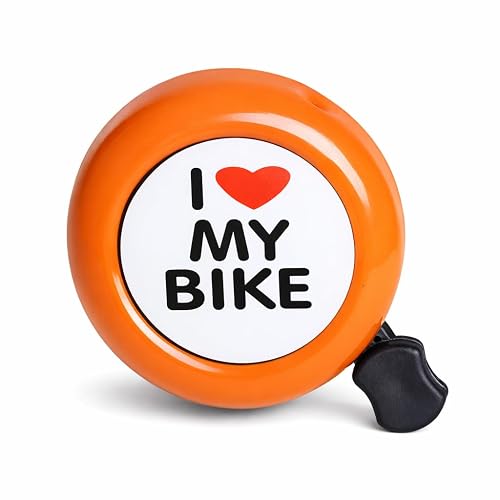 Vamos Cycle Bell for Loud and Crisp Sound for Adults and Kids Bicycles (Matte Orange)