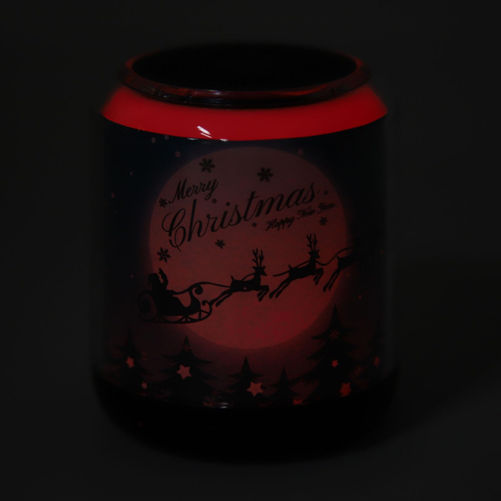 Cuifati Enceinte Bluetooth avec Veilleuse, Lampe de Chevet RVB (noël Bleu)