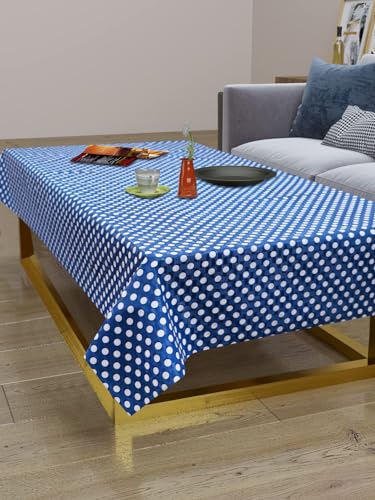 Dakshya Industirs PVC Waterproof Table Cover 36x54 Inch Floral Printed Center Table Cover Washable Plastic Table Sheet Oilproof Dining Table Cover for Coffee Table Living Room Home (Floral Shine)