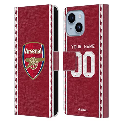 Coque iPhone 14 Plus Arsenal étui portefeuille personnalisé cuir protection
