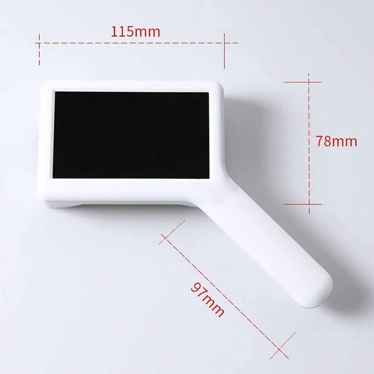 Lupa digital de mano de 4.3 pulgadas, ayuda de lectura electrónica ajustable 3X-10X con 6 luces LED para personas mayores y lectura de impresión fina