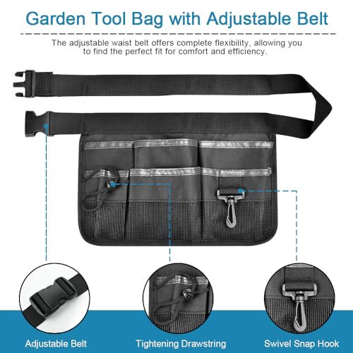 HEKOBAG Tool Belt Pouch, Heavy Duty Tool Pouch with 7 Pockets Oxford Waterproof Gardening Belt Tool Pouch with Adjustable Belt Professional Work Pouch for Garden Shears, Wrench, Hammers, Screwdrivers 5 HEKOBAG Tool Belt Pouch, Heavy Duty Tool Pouch with 7 Pockets Oxford Waterproof Gardening Belt Tool Pouch with Adjustable Belt Professional Work Pouch for Garden Shears, Wrench, Hammers, Screwdrivers - Image 5