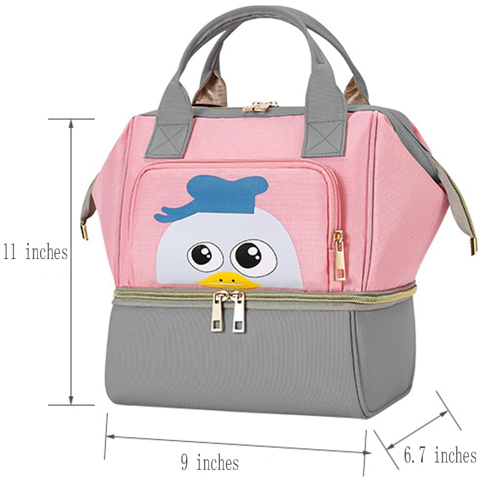HomDSim Breastmilk Bottles Cooler Bag with Ice Pack,Breast Pump Bag Backpack with Cooler Compartment