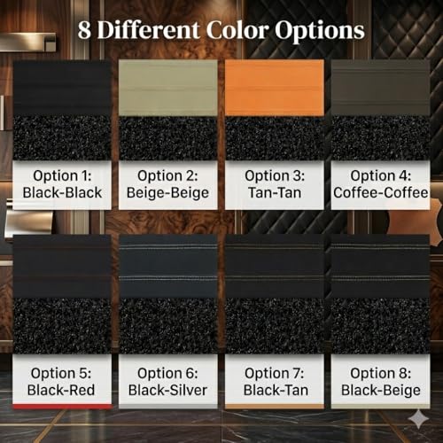 Image of Antiskid Premium 9D Car Mat Full Set for Mahindra XEV 9S 2026 | Luxury Leather Dual-Stitch Full Set 9D Car Floor Mat || 100% Waterproof ||Color: Black Beige