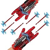 spiderman handschuhe mit spinnennetz 【Premium Material】Der Handgelenk Spielzeug Set aus sicherem ABS-Kunststoffmaterial, das ohne chemische Zusätze ist und Kindern keinen Schaden zufügt; Tragen Spider Hero Handschuhe, sie können imitieren die szene von Spider-Mann starten spinne seide in die film.