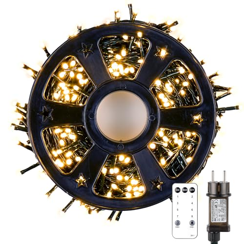 AGGIFT Lichterkette außen 40m 400LED, Lichterkette Strom mit Fernbedienung und Timer, 8 Modi IP44 wasserdicht Lichterketten für außen und innen Garten Hochzeit Party Weihnachtsbaum Decor (Warmweiß) AGGIFT Lichterkette außen 40m 400LED, Lichterkette Strom mit Fernbedienung und Timer, 8 Modi IP44 wasserdicht Lichterketten für außen und innen Garten Hochzeit Party Weihnachtsbaum Decor (Warmweiß)