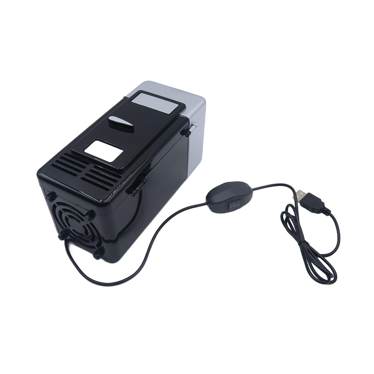 Ticha Mini frigorifero alimentato tramite USB, piccolo refrigeratore per bevande, per camera da letto, dormitorio, viaggio, dispositivo per la cura della pelle, nero
