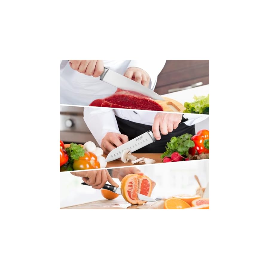 warmot-Professional-Kitchen-Knife-Set-3-Pcs-Chef-Knife-Set-Sharp-Knives-Sets-for-Kitchen-High-Carbon-Stainless-Steel-Cooking-Knife-Triple-Riveted-Handle-with-finger-protectors-with-Gift-Box warmot® Professional Kitchen Knife Set, 3 Pcs Chef Knife Set Sharp Knives Sets for Kitchen High Carbon Stainless Steel, Cooking Knife Triple Riveted Handle with finger protectors with Gift Box