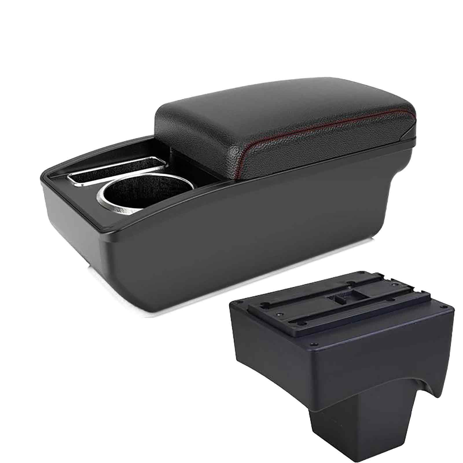 Consoles Armrest for Suzuki Brezza Armrest Box for Suzuki Brezza Car Armrest Car Accessories Interior Details Storage Box Retrofit Parts with U.S.B(A1 Black RED NO USB)