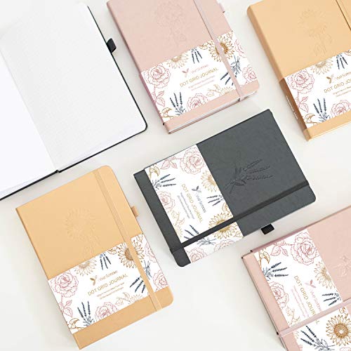 Diário com pontos de bala – caderno a5 pontilhado com papel sem fantasmas de 140 g/m² e à prova de s