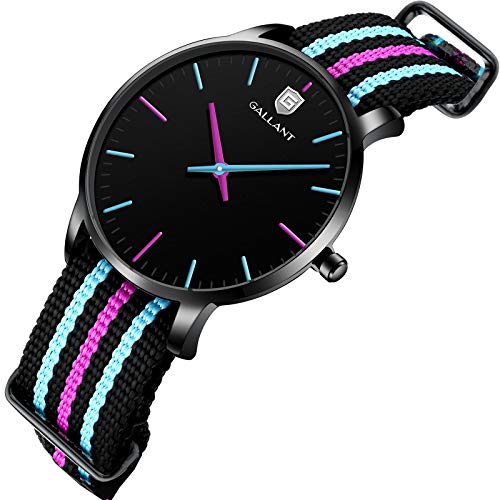 G GALLANT Women's Watch, Analog Quartz Watches with Nylon Strap Ladies Wristwatch Womens Wrist Watch Relogio Feminino Waterproof Watches for Student Casual