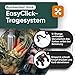 EASYCLICK Fahrradkorb Vorne Abnehmbar [15L Volumen] Metall | Regenschutz | für E-Bikes und jeden Lenker geeignet | mit Klicksystem und Schnellbefestigung | Einkaufskorb mit Tragegriff, Schwarz