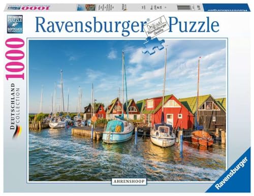 Preisvergleich Produktbild Ravensburger Puzzle - Romantische Hafenwelt von Ahrenshoop - Deutschland Collection 1000 Teile