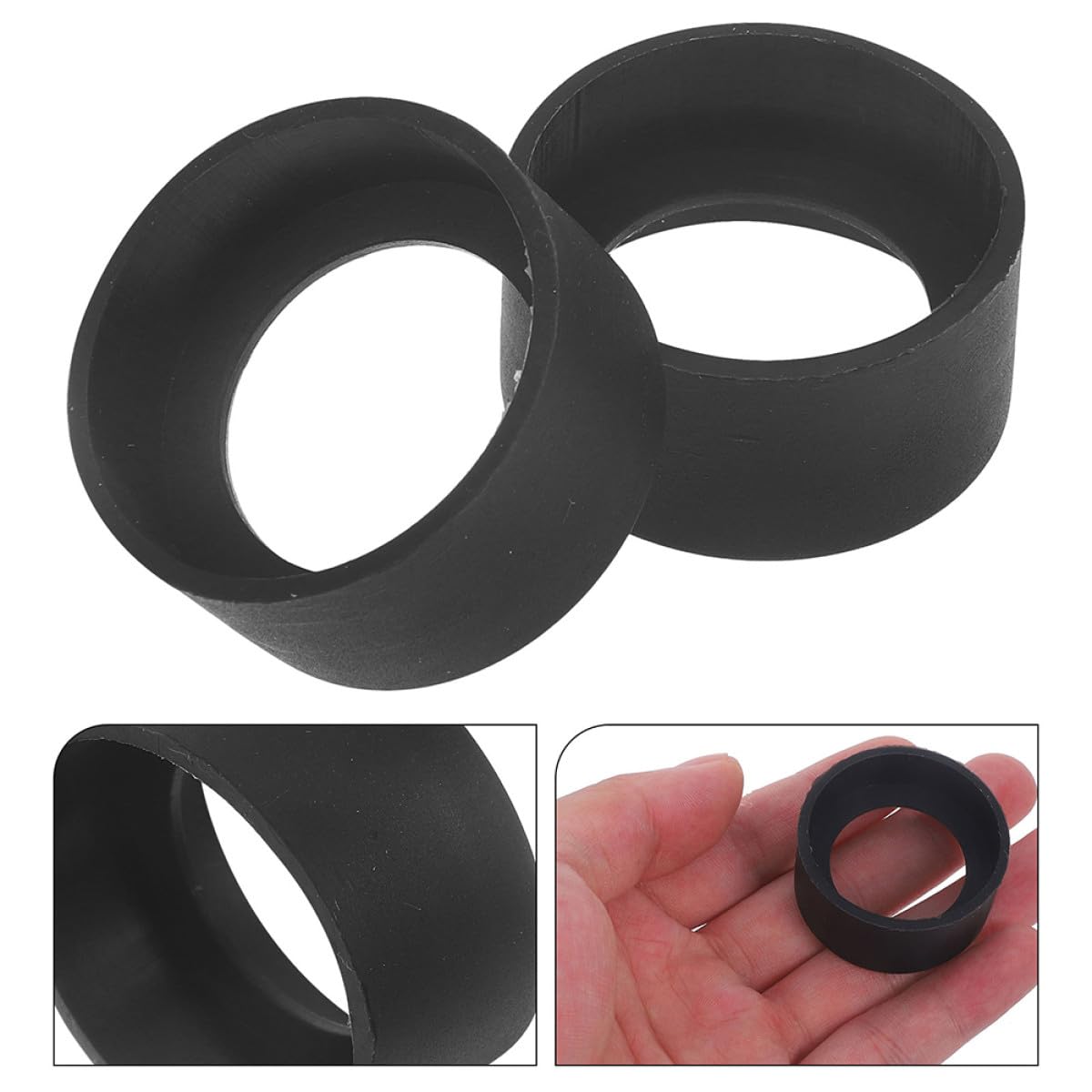 PartyKindom Coprioculare Ampia Microscopio e 2 Gomma Pezzi Nera per Compatibilità da 36-38mm Materiale Morbido per Microscopio Stereo in Laboratorio