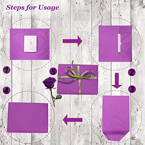 Image of 100 Sheets Plum Tissue Paper Artdly 14 x 20 Inches Orange Wrapping Paper Bulk for Weddings Birthday DIY Project Christmas
