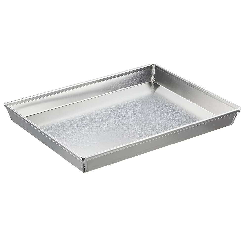 Set 2 Teglie per forno Rettangolare Pizza Lasagna Arrosti pasticceria 35x28x3 cm in Alluminio Puro 99,5% Professionale Made in Italy Alta Conducibilità Termica Ideale in Cucina Casalinga Ristorazione