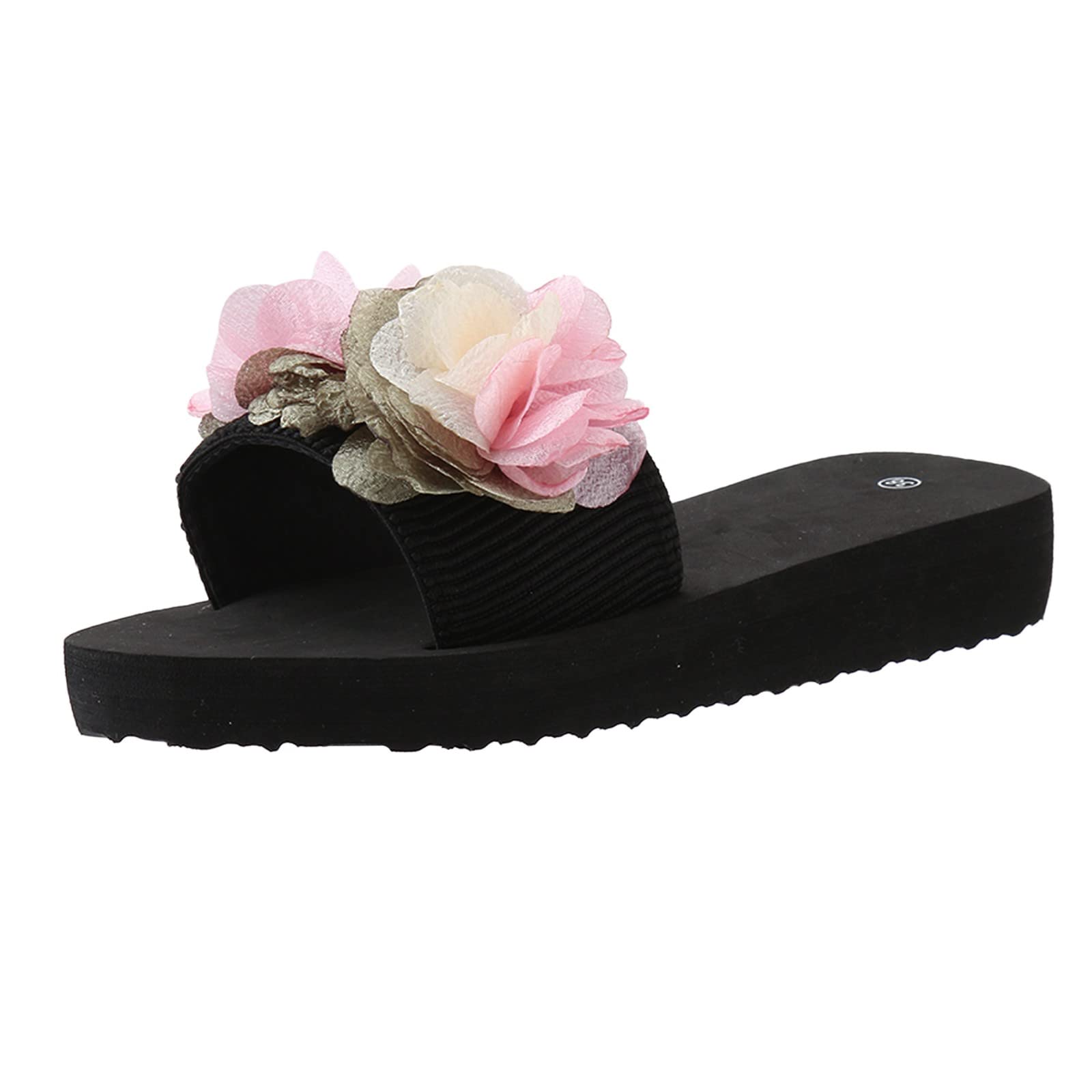 527 Hawaianas Mujer Chanclas 40 Sandalias con decoración de flores y bohemio para mujer, zapatillas de playa con punta abierta, zapatos informales, zapatillas de verano Chanclas NiñO Piscina