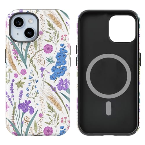 Coque florale iPhone 13 / 14 / 15 pour sublimer votre style en terrasse ou au bureau