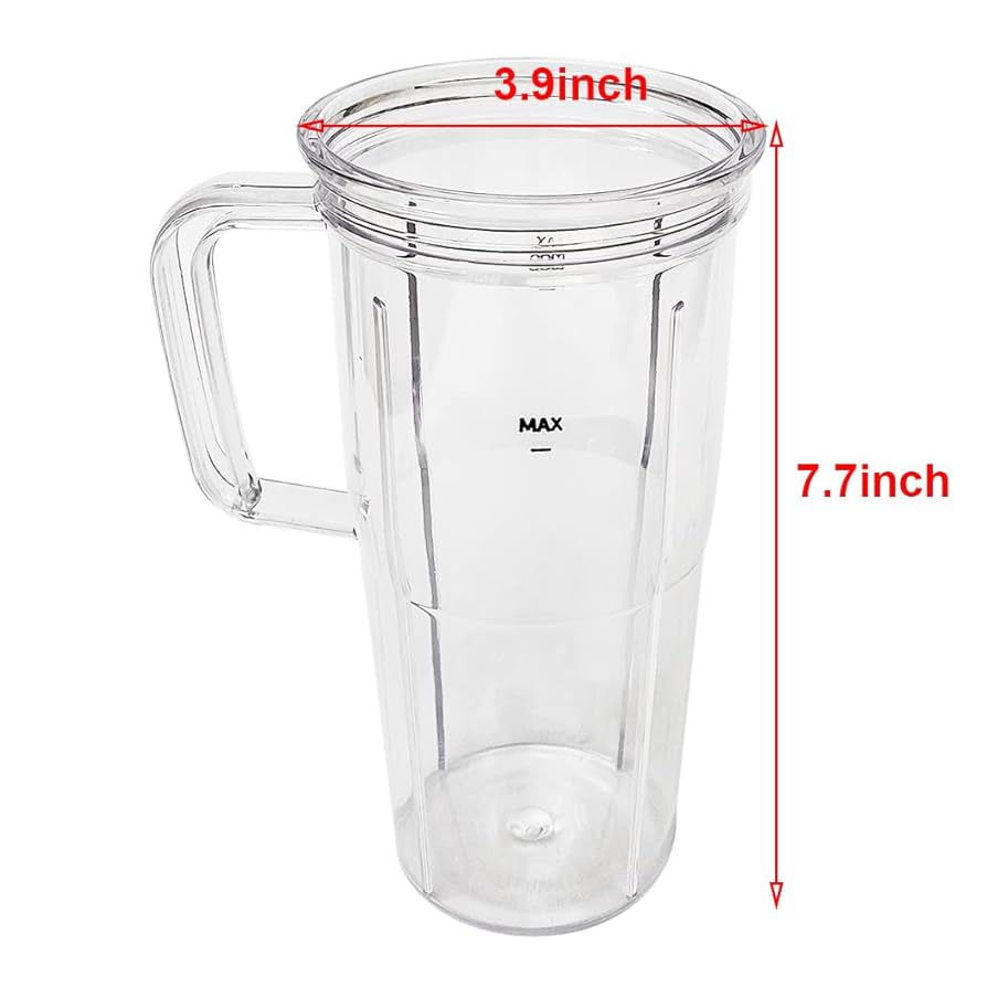 Veterger Replacement Parts 2PCS Single Serve Blender Cups With Slip & Seal Lids