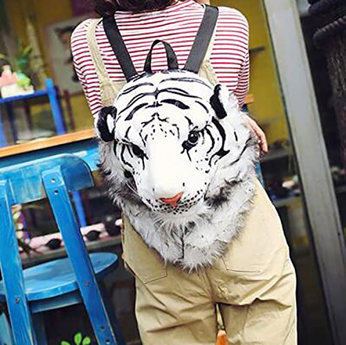 Dominating backpack, 3D animal avatar backpack, tiger and lion avatar (White Tiger, 20 * 30)3