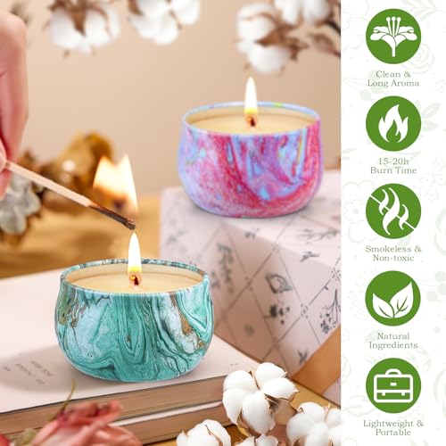 Scented Candles Gift Set, 9 Pack Candles for Home Scented Long Lasting Natural Soy Wax Aromatherapy Candle Set Birthday Gifts for Women Small Jar Candles Pack for Mother's Day Christmas Valentines Day