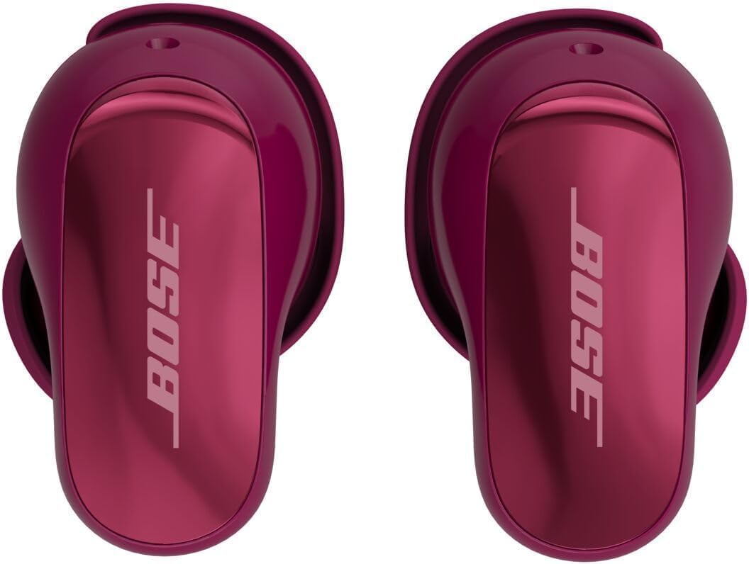 Bose New QuietComfort Ultra Bluetooth Earbuds (2nd Gen), Wireless Noise Cancelling Earbuds, Up to 6 Hours Battery, IPX4 Rating, Immersive Audio, Deep Bass + Green Extreme Charger (Deep Plum)