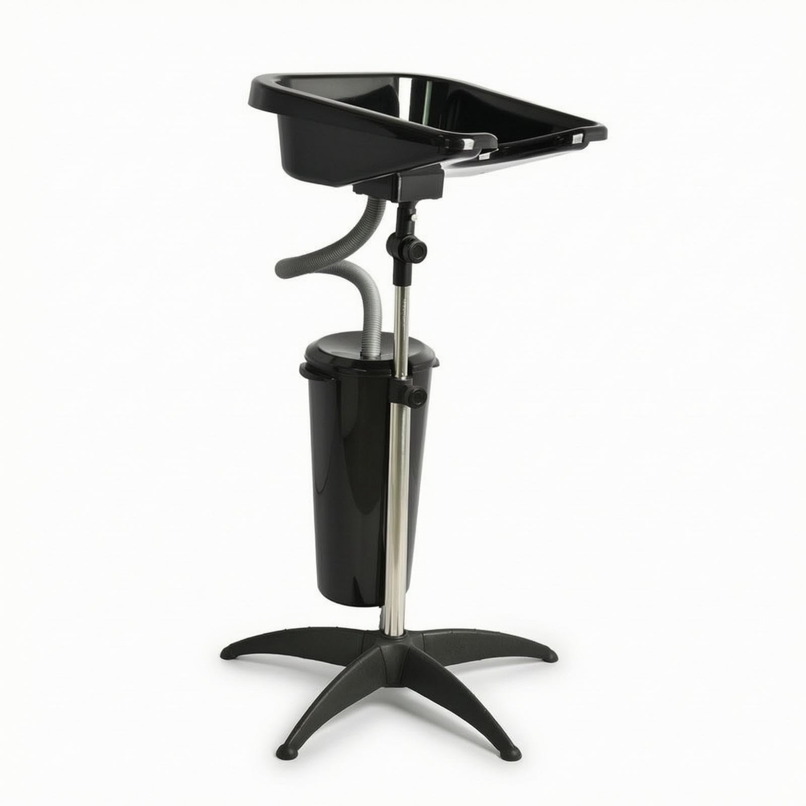 Portable Shampoo Bowl with Stand Stable Mobile Shampoo Basin Deep Portable Salon Sink for Hairstylists, Residential Salons with Bucket-image-6