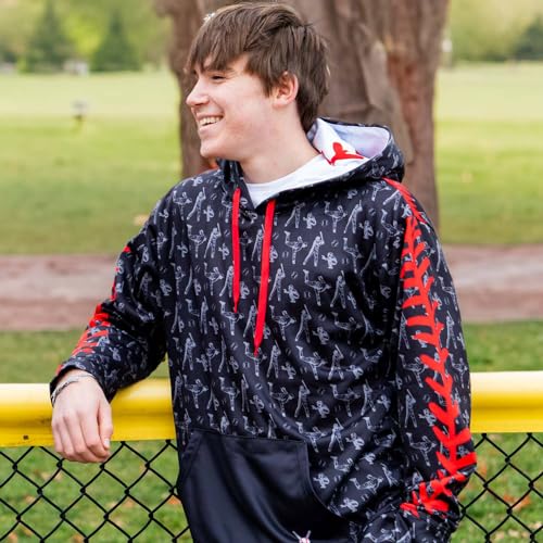 ChalkTalkSPORTS Baseball Lace-Up Hooded Sweatshirts | Gameday Hoodies | Youth & Adult Sizes3