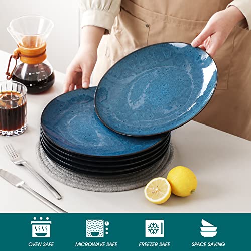 Tafelservice 4 Personen, vancasso 16 tlg BUBBLE Kombiservice Set aus Steingut, Geschirrset im Vintage Aussehen, Beinhaltet Schalen, Kaffeetassen, Dessertteller und Speiseteller für 4/8/12 Personen