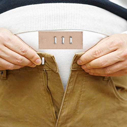 TOODOO 10 Pieces Pants Waist Extenders with Metal Hook for Pants, Jeans