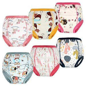 FLYISH DIRECT Verpakking met 6 potjes trainingsbroek voor kleine kinderen, trainingsondergoed, toilettraining, ondergoed