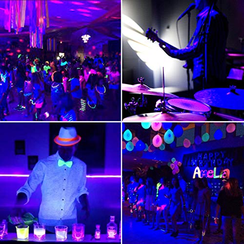 UKing UV Black Lights, 72W 36 LED Par Light by Remote and DMX Disco Blacklight Spotlight for Glow Fluorescent Party DJ Disco Bar Stage Lighting Shows