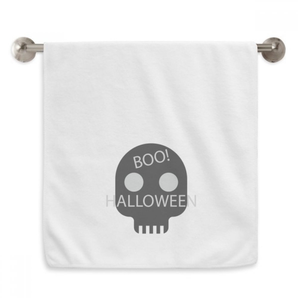 Serviette Crâne de Halloween 13X29 Pouces | Essuie-Main Blanc Moelleux