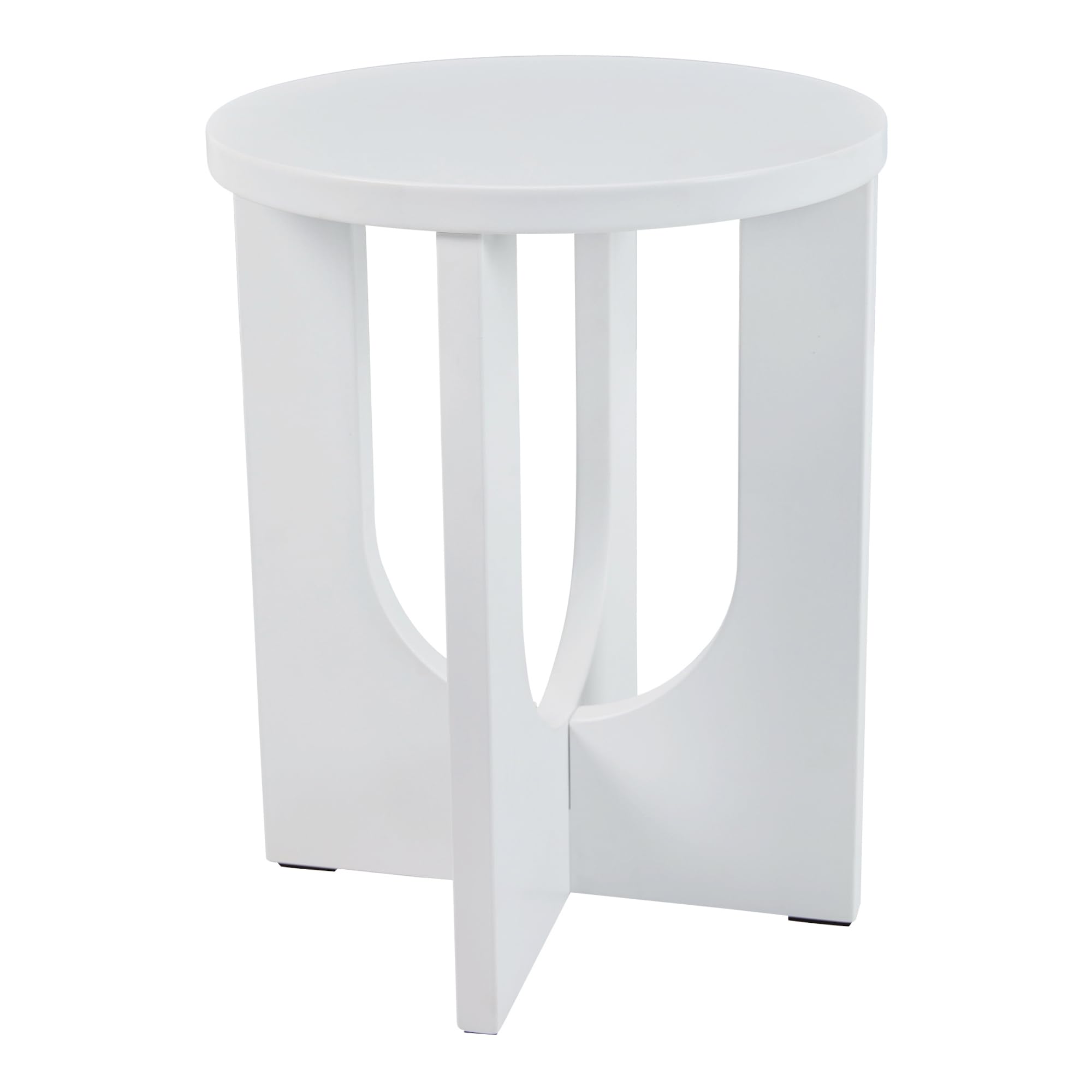 [en.casa] Table d'Appoint Polyvalente Petite Table Basse Design Exceptionnel Bout de Canapé Support de Plantes Chevet pour Salon Chambre Bureau Entrée MDF 50 x 40 cm Blanc