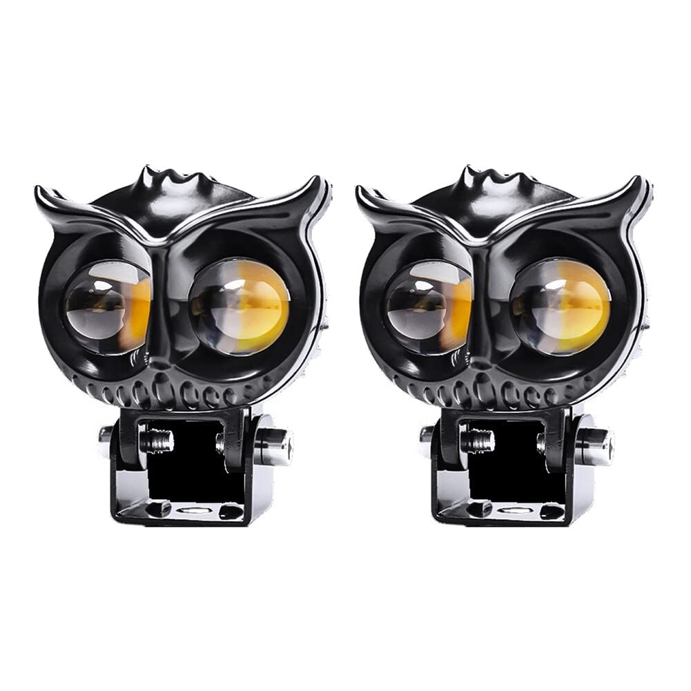 2 Phares de moto avant feu antibrouillard projecteur led DC 12V-80V