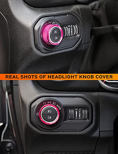 image for Savadicar HVAC Climate Control Panel Knob Trim Kit & Light Control Swi