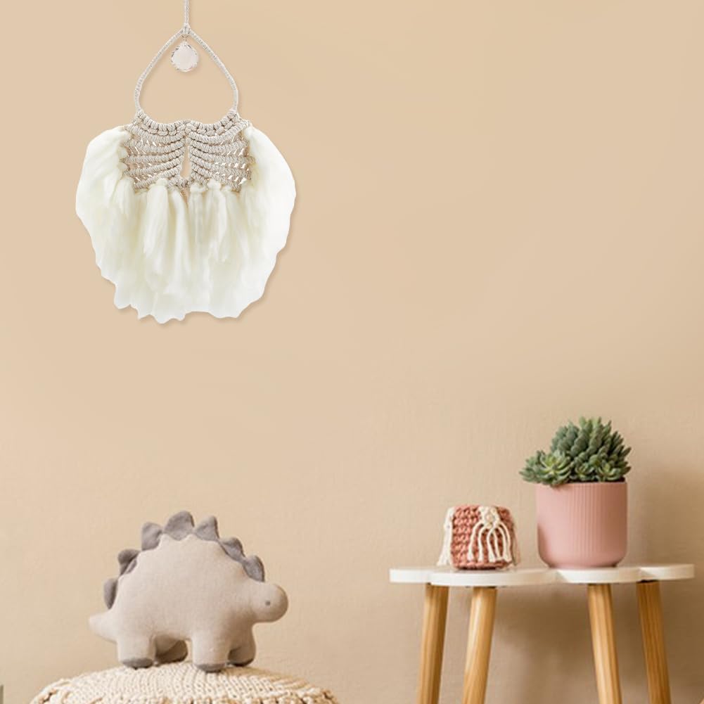 FREEBLOSS Kit fai da te macramè con ali d'angelo, macramè, decorazione da parete, macramè, kit macramè per principianti