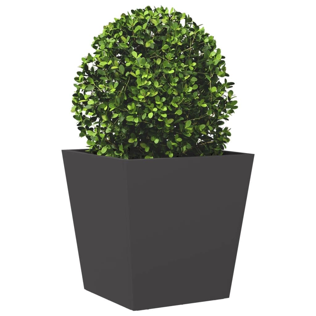 Set di 2 vasi per piante, 40 x 40 x 40 cm, in acciaio, resistenti alle intemperie, ideali per balconi, giardini, terrazze, stanze, protezione da sguardi indiscreti, resistenti al gelo, con