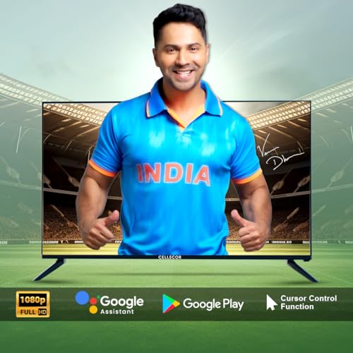 Image of CELLECOR 108 cm (43 inch) Full HD LED Smart Android TV with Voice Remote | Play Store (E43P) Free Installation - Black