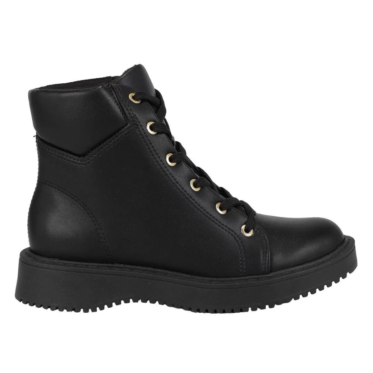 Coturno Moleca Napa Floather Solado Tratorado Feminino Preto em promoção! Veja a oferta e mais achadinhos de Botas 3 Hoje é o melhor dia para comprar Coturno Moleca Napa Floather Solado Tratorado Feminino Preto com aquele preço maroto! Promoção! Aproveite a oferta! 3