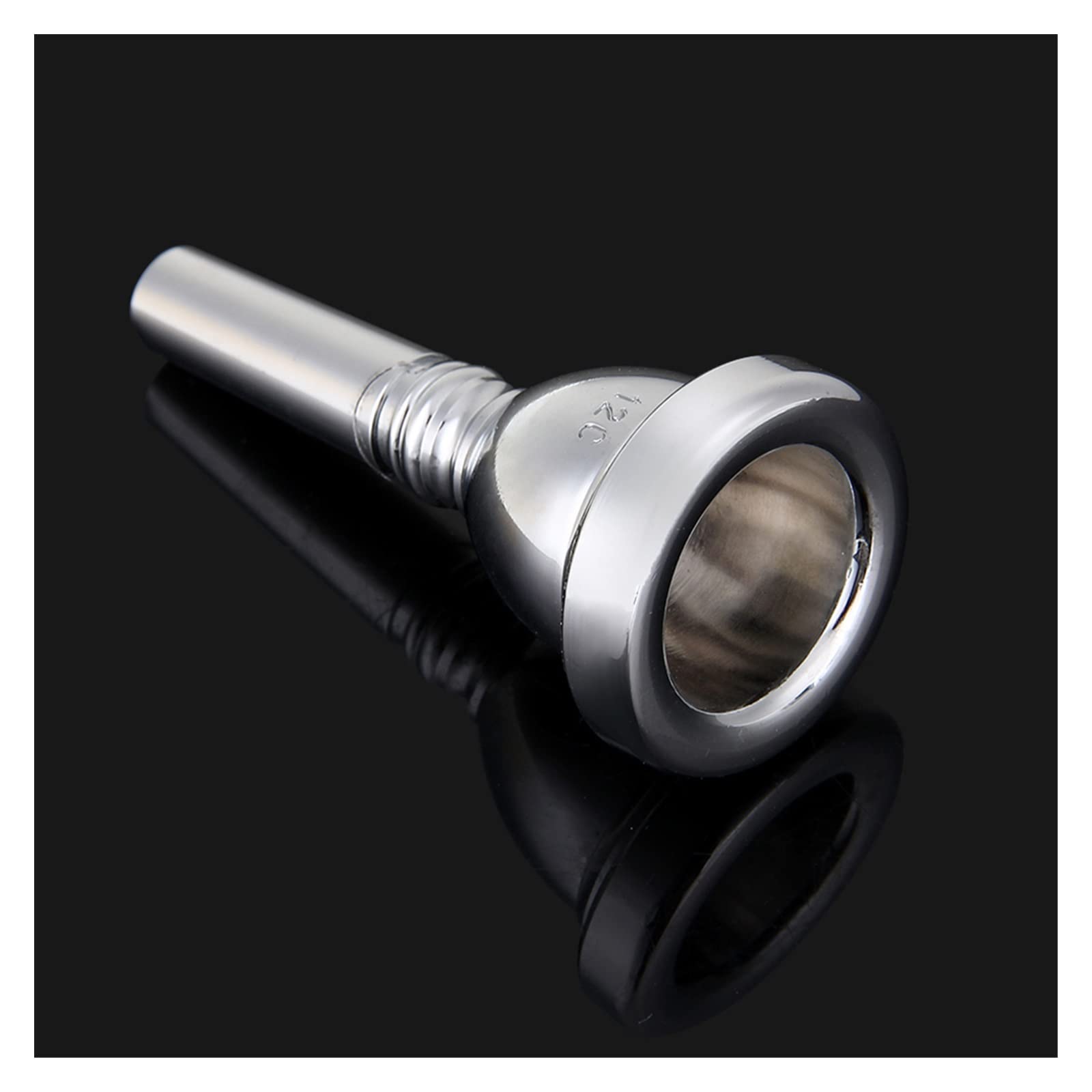 12C ustnik do puzonu altowego stop miedzi mały ustnik do trąbki akcesoria do instrumentów muzycznych (Color : Silver, Size : 79.3 * 38mm.)