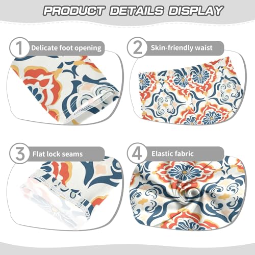 KLL Seamless Asian Traditional Patterns Little Girls Legging Stretchy Full Length Yoga Pants Running3