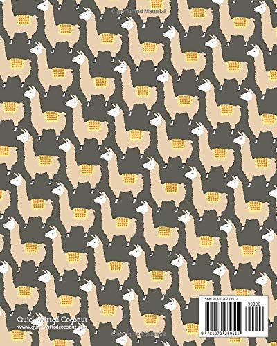 Llama Notebook - Ruled Pages - 8x10 - Premium (Dark) - Image 3