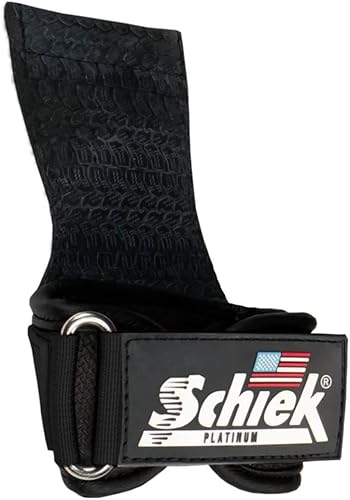 Miniatura 11 de Schiek Sports Model 1907 Platinum Edition Ultimate Grips - Correas de levantamiento de pesas 3 en 1, muñequeras y almohadillas de agarre, control
