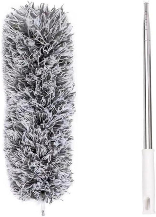 Image of NEUTRINO Microfiber Duster for Cleaning with Telescoping Extension Pole 100 Inch, Washable Bendable Head Duster Cleaner for Cleaning High Ceiling, Keyboard, Furniture, Ceiling Fan & Cobweb
